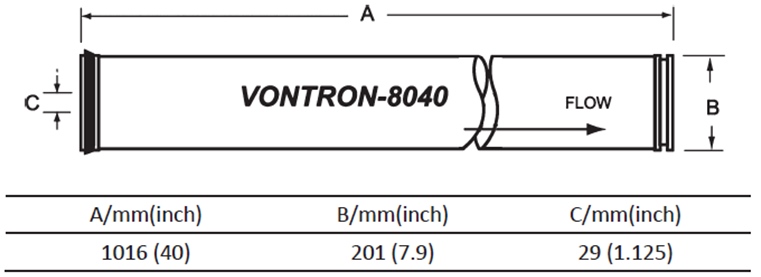 Мембрана обратноосмотическая LP440-8040 Vontron
