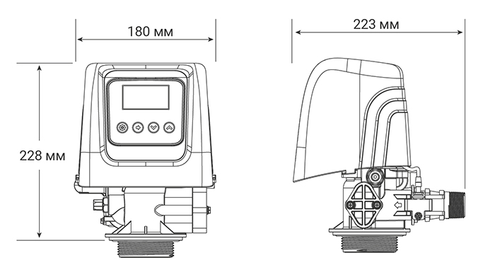 Блок управления Проматик 100 C5 - размеры