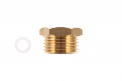 Переходник кран-подводка 1/2" х 7/16" н-в  с фторопластовой прокладкой